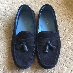 Zara Men’s Perforated Tassel Navy Drivers